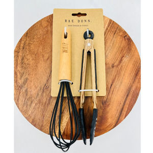 Rae Dunn Whisk and Tong Set